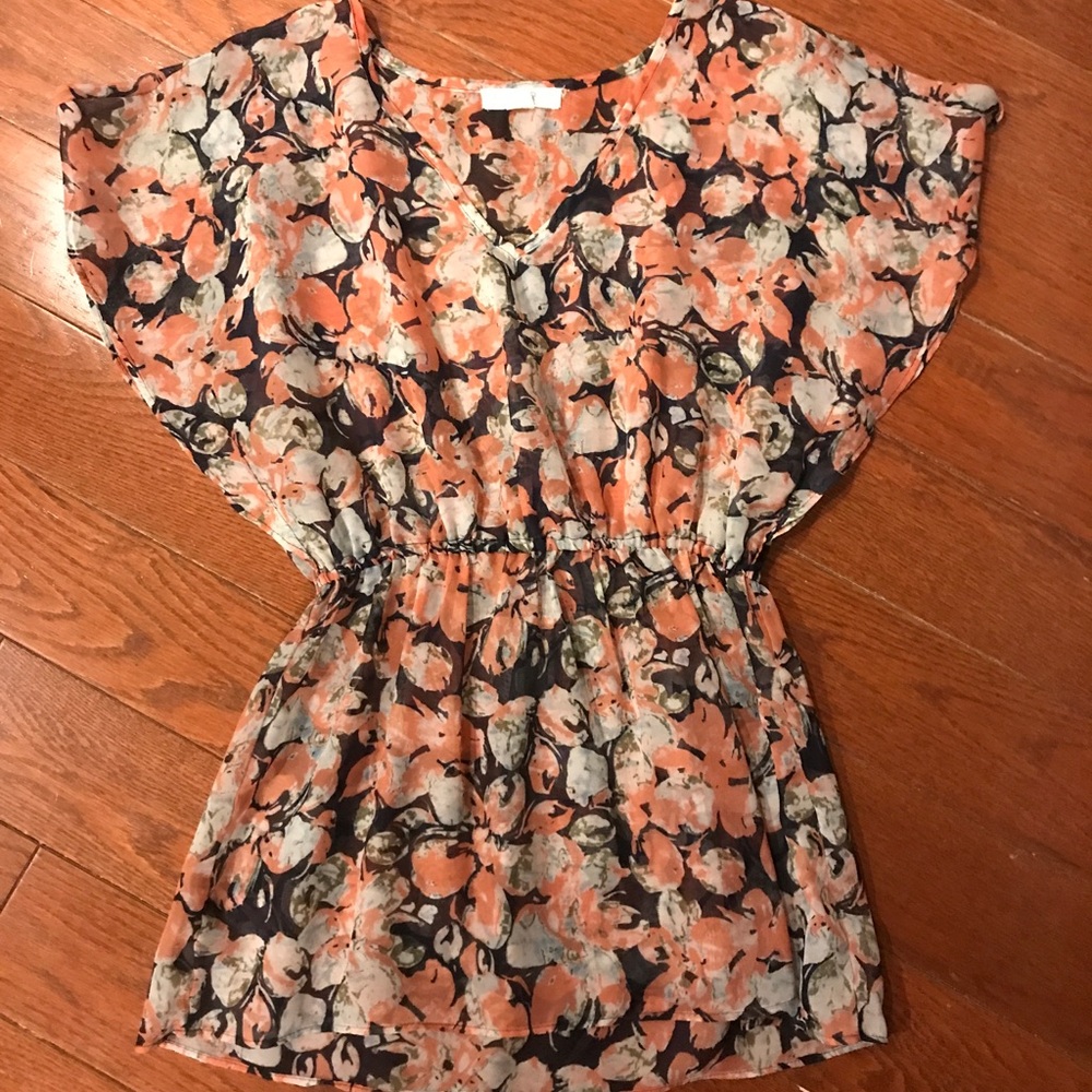 Sheer flower top